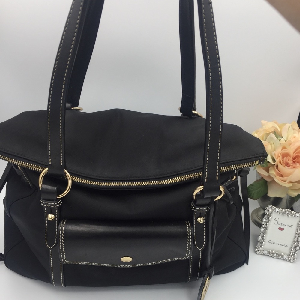 Dooney & Bourke Nylon Smith *Black/Black (PINK!)*